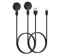 Simpeak 2Pcs Charger Cable Compatible with Fit bit Versa 4/3/Sense 2, 100cm USB+Type C Charging Cable Replacement for Google Pixel Watch 3/2, Black