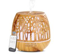 Simpeak 400ml Essential Oil Diffuser, BPA Free Electric Aroma Diffuser with Remote Control & Auto Shut-Off, Aromatherapy Humidifier with Variable Color LED Light & 3 Timing Mode