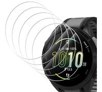 Simpeak 5 Pcs Screen Protector Compatible with Garmin Forerunner 165/165 Music/Garmin Fenix 8 43mm/Xiaomi Watch S4 S3,9H Hardness Tempered Glass Protective Film, Anti-Scratch, Sensitive Touch