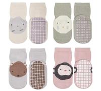Simpeak Toddler Socks, 4 Pairs Kids Socks in Spring and Summer Non Skid Kids Toddler Socks with Grips Children Gift Socks for Boys Girls 1-3 Year - 2