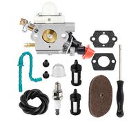 SIMPERAC FS56RC Carburetor for Stihl FS 56 RC Weed Eater FS56 FS56R FS56C KM56RC FS40 FS50 FS70C FS 56RC Trimmer Tune Up Kit 4144-120-0603 for Zama C1M-S207A Metal Throttle Cable Carburetor Parts