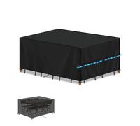 SIMPHAUS Garden Furniture Covers Waterproof 150x90x90cm,Rectangular Outdoor Furniture Covers for Outside Garden Furniture,Outdoor Table Cover with Straps Anti-UV 420D Heavy Duty Oxford Fabric