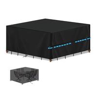 SIMPHAUS Garden Table Cover for Garden Furniture,Waterproof Outdoor Furniture Covers with Drawstring,Anti UV 420D Heavy Duty Patio Furniture Cover,Rattan Sofa Cover for Outside Furniture 250x210x90cm