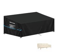 SIMPHAUS Outdoor Sofa Covers Waterproof Pallet Sofa Cover Patio Sofa Cover Outdoor Couch Covers for 4 Seater Rattan Sofa Garden Furniture,Garden Loveseat,Outdoor Lounge,420D Oxford 265x102x89/61cm