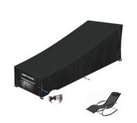 SIMPHAUS Outdoor Sun Lounger Covers Waterproof Garden Sunbed Covers | Sunlounger Cover for Outside, Garden Furniture Covers for Patio Sun Bed, Reclining Chair Anti-UV 420D Oxford 160x70x40/89cm