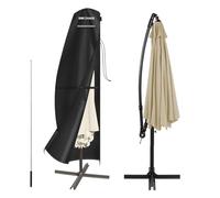 SIMPHAUS Parasol Cover Waterproof 3m Garden Umbrella Cover with Zip, Windproof 420D Oxford Fabric Umbrella Covers for Outdoor Umbrellas,Banana Cantilever Umbrella,Garden Parasol Covers 240x45/70/50cm