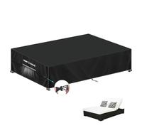 SIMPHAUS Rattan Sun Lounger Cover Waterproof Sun Bed Covers for Outside Sun Lounger Deck Chair Cover Garden Furniture Covers Waterproof Windproof Anti UV Oxford Fabric 200x130x40cm