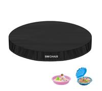 SIMPHAUS Shell Sandpit Cover Waterproof Tuff Tray Cover Ø 100x15cm | Elastic Round Sandpit Covers Shell Sandbox Covers for Shell Clam Shaped Plastic Sand Pit, Paddling Pool, Anti-UV 420D Oxford