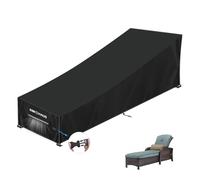 SIMPHAUS Sun Lounger Covers Waterproof Patio Sunbed Covers for Sun Loungers | Rattan Sunbed Covers Waterproof, Patio Lounger Covers, 420D Oxford Fabric, Windproof, Anti-UV 210x80x40/80cm