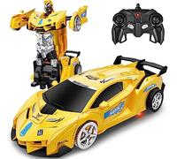 SIMPIM Remote Control Car Kids, Toys for Age 3+, 360° Rotating, RC Stunt Car, 4WD 2.4 Ghz Remote Control Car, Transform Robot Birthday Gift