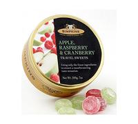 Simpkins Apple, Raspberry & Cranberry Travel Sweets 200g Tin (Pack of 3)