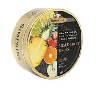 Simpkins Candy Travel Sweets | Mixed Fruit Drops | 7 Oz, Tin (Pack of 6)