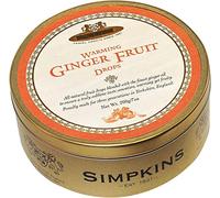 Simpkins Classic Warming Ginger Fruit Drops Travel Sweets 200g, Pack of 6