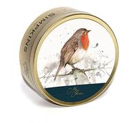 Simpkins Merry Christmas Robin Design Mixed Fruit Travel Sweets 175g Tin