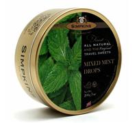 Simpkins Mixed Mint Drops Travel Sweet Tin 200g - Pack of 3
