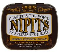 Simpkins Nipits Aniseed Liquorice Pellets Tins 12 g