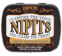 Simpkins Nipits Aniseed Liquorice Pellets Tins 14 g