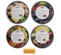 Simpkins Sugar & Gluten Free Travel Sweet Drops in Metal Tin, 4 Varieties: Mixed Fruit, Forest Fruit, Ginger, Tropical Fr