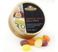 Simpkins Tropical Fruit Travel Sweets 200g Tin (Pack of 2)