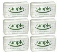 Simple 26058 Hand Soap Bars, 125 g, White (Pack of 6)