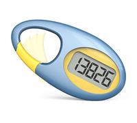 Simple 3D Step Counter, Walking Pedometer, Steps Tracker with Neck Lanyard / Carabiner for Men Women Teens Adults Seniors(Blue)