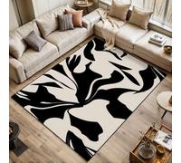 Simple abstract contemporary seamless Hand drawn flower Area Rugs Living Room Large 120x170 cm Washable Vintage Soft Rug Modern Non Slip Floor Carpet Mat for Bedroom Kitchen Dining Room