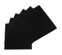 Simple Acoustic Panels 30x30cm 6pcs Black Polyester Fiber | Vertical Stripe Finish, Wall and Ceiling Use, Acoustic Treatment for Studio Spaces