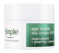 Simple Age Resist+ Day Facial Moisturiser SPF 15, Anti-Ageing Face Cream Day Moisturiser that Helps Fight Premature Ageing, 50 ml