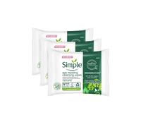 Simple Age Resisting Cleansing Wipes 3x20pk Sensitive Skin in White Simple White