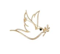 Simple Alloy Simple Cut-Out Dove Of Peace Brooch Delicate Men'S And Women'S Clothing Corsage Ornament Pin, Gold