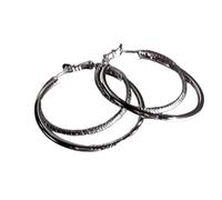 Simple and cold double big earrings for women, temperament advanced personality versatile