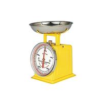 Simple and Exquisite Kitchen Metal Mechanical Spring Scale Solid Color Vegetable Food Easy to Use Scales (Color : Yellow) (Yellow)