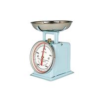 Simple And Exquisite Kitchen Metal Mechanical Spring Scale Solid Color Vegetable Food Effortless Accurate Measurement(Light blue)