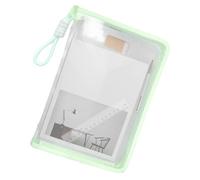 Simple and Fresh Transparent A4 File Bag with Lanyard, Zipper File Bag, Student Textbook Organizer, Multi-Purpose Organizer, Clear & Easy to Label, for Storing Textbooks, Exam Papers, Handouts, Cards