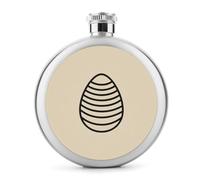 Simple and Minimalist Egg Stainless Steel Hip Flask for Liquor, Round Pocket Portable Wine Flask for Drink 5 Oz