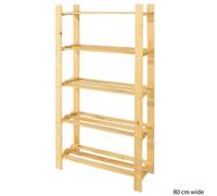 Simple And Natural Wood 80X160Cm 5 Tier Shelf Unit