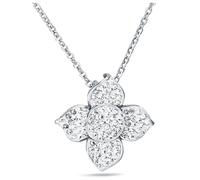 Simple And Personalized King Flower Flower Stainless Steel Titanium Steel Diamond Inlaid Necklace For Women