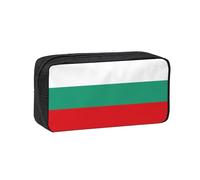 Simple and Spacious Bulgarian Flag Print Pen case Zippered Organizer for Pens Markers Small Stationery