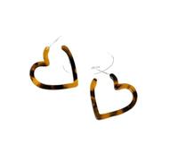 Simple and stylish heart and star earrings for women, leopard print C-shaped with a retro Hong Kong style.