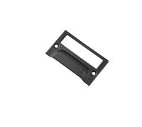 Simple Antique Label Frame Business Card Clip zinc Alloy Drawer Card Slot Business Card Frame Handle Medicine Cabinet Shell Hand(Black)