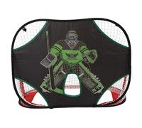 Simple Assemble Ice Hockey Practice Goal Highlighting Goalkeeper Plan for Accurate Exercises and Bending Storage Featuring a Training Net Composed of Oxford Fabric