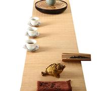 Simple Bamboo Table Runner,Japanese Style Non-slip Tea Mat, Heat-insulating Washable Place Mat For Kitchen Dining Table Picnic Mat(Size:60×150cm)