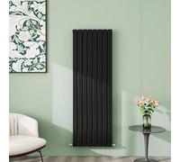 Simple Bathroom 1600×544mm Black Vertical Designer Radiator Double Panel Modern Central Heating Flat Panel Radiators
