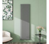 Simple Bathroom 1800×472mm Anthracite Radiator Vertical Single Oval Column Designer Central Heating Rad for Bathroom/Kitchen/Living Room