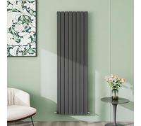 Simple Bathroom 1800×544mm Anthracite Vertical Designer Radiator Double Panel Modern Central Heating Flat Panel Radiators