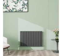 Simple Bathroom 600×884mm Anthracite Horizontal Designer Radiator Single Panel Modern Central Heating Flat Panel Radiators
