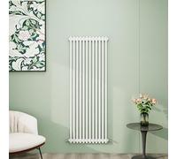 Simple Bathroom Column Radiators White 1500×560mm Vertical Double Traditional Cast Iron Style Interior Designer Radiator