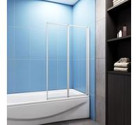 Simple Bathrooms 2 Fold Folding Bath Shower Screen Panel 800x1400mm