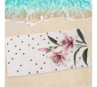 Simple Beach Towel, Large Beach Towels for Adults - Quick Dry Microfibre Towel - Super Absorbent Bath Towels for Swim Gym 200 x 100 cm - 1 Piece, Soft, Sand Free, Lightweight, Multi - Lily 0e-728