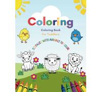 Simple Big Animals Coloring Book for Toddlers: Easy & Fun Animal Designs: 50 Baby Animals Coloring Book for Young Children : Bold & Easy for Little Hands